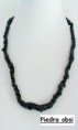 Collar de piedra obsidiana